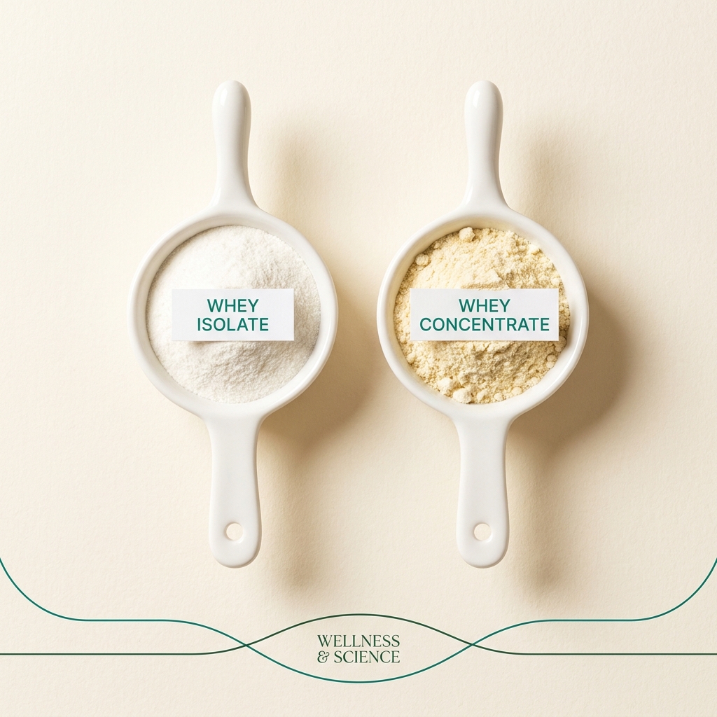 Whey isolate vs whey concentrate side-by-side comparison