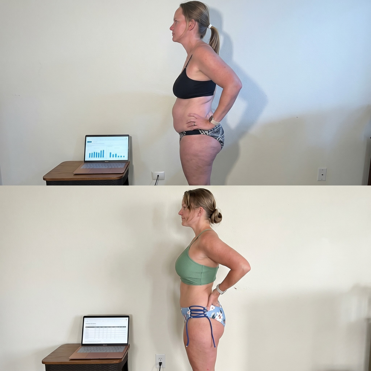 Body composition before and after on a GLP-1 with ASP-1